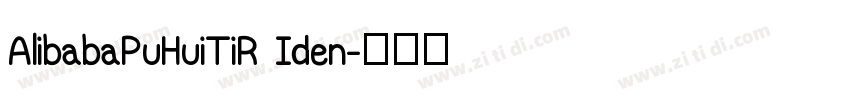 AlibabaPuHuiTiR Iden字体转换
